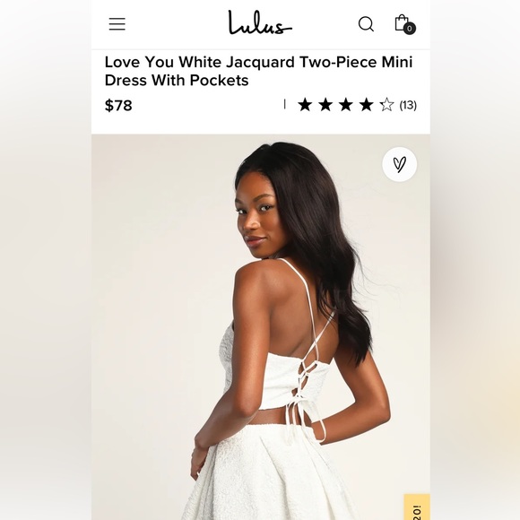 NWT Lulu’s White Love You 2 piece set - Picture 3 of 5